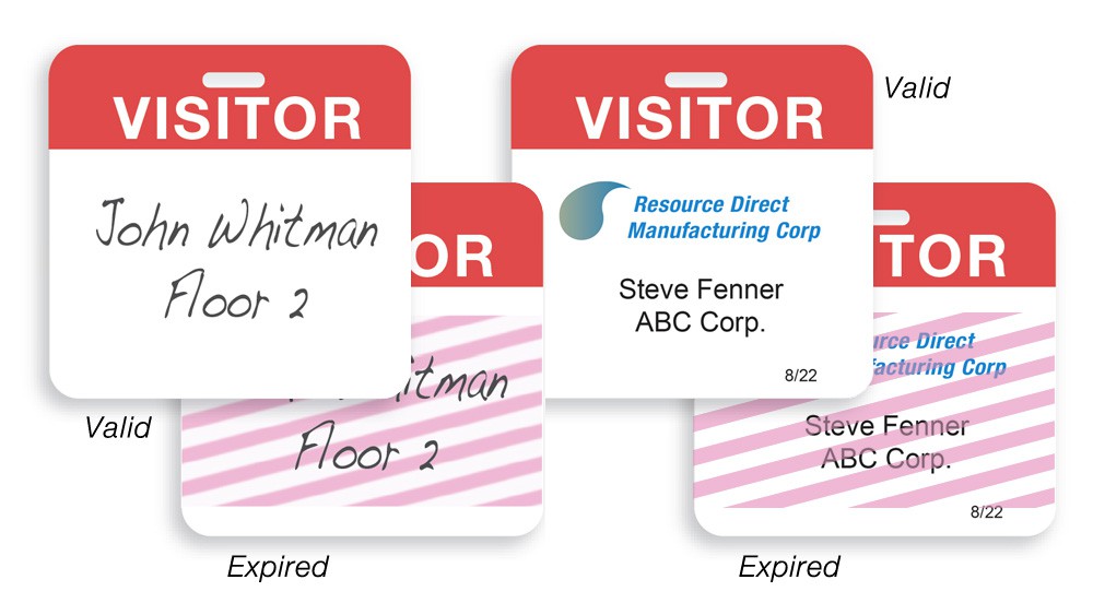 Clip-On Expiring Visitor Badges