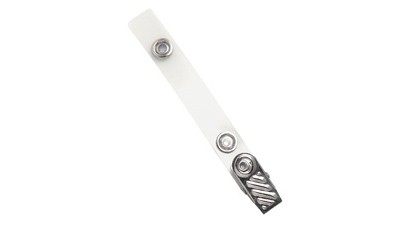 Ribbed Badge Clip - 3-1/2" Clear Mylar - 500
