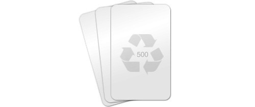 Recycled Blank PVC Cards, CR80 30mil - 100 count