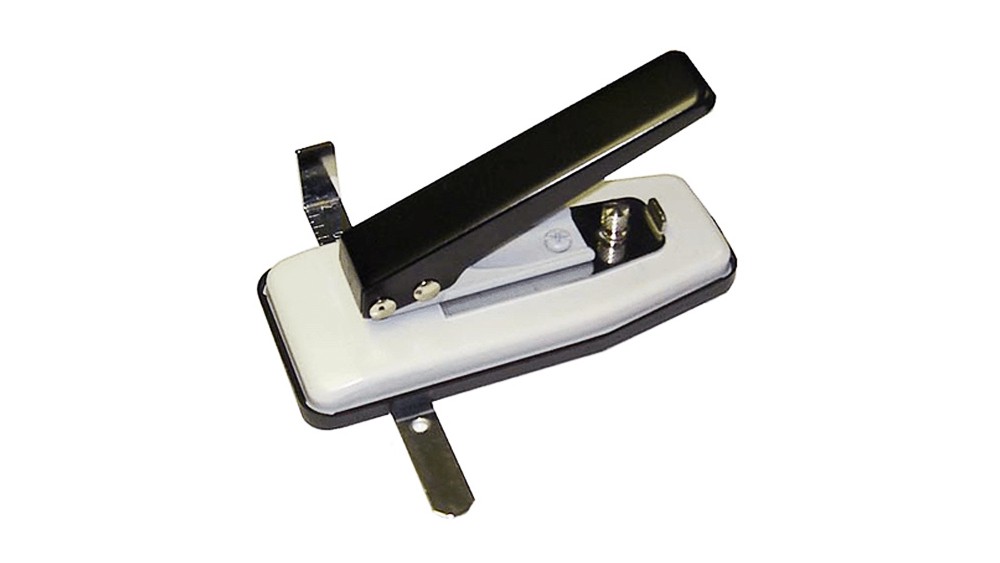 Compact Stapler-Style Slot Punch with Adjustable Guides (Slot Punches)