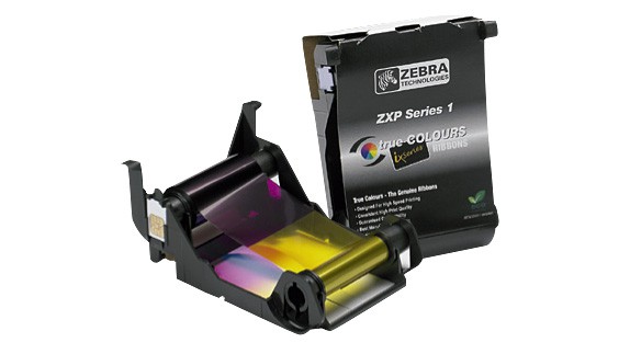 Zebra 800011-140-PLA Load-N-Go color ribbon for ZXP Series 1 - YMCKO, 100 Prints