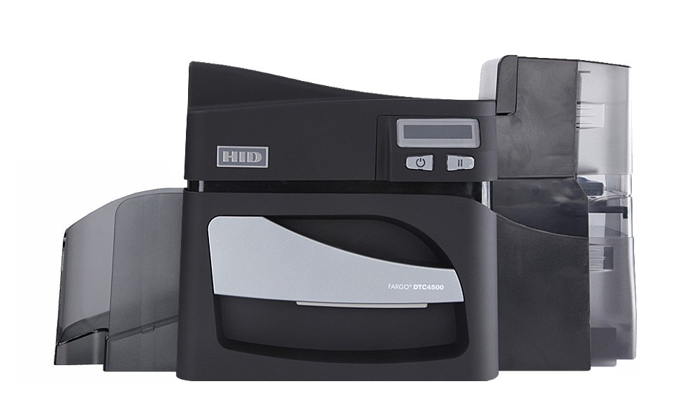 Fargo DTC4500 Dual Sided Direct-to-Card ID Card Printer-Magnetic Encoding ISO, JIS-Dual Input Hopper