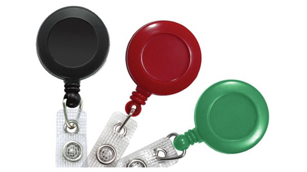 Round Badge Reels with Reinforced Strap  - Pack of 25