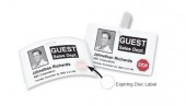 Dymo Compatible Time Expiring Adhesive Name Badges - 250ct