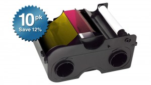 Fargo Ribbon Cartridge YMCKO DTC400 - 250 Prints - Quantity of 10