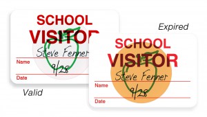 1000 Pack Adhesive Handwritten School Badges with expiring Apple Sticker