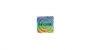 Secure Hologram Sticker .75" SQ - Roll of 100