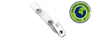 Earth-Friendly 2-Hole Clip with Clear Strap - 100