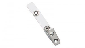 2-Hole Clip with Reinforced White Vinyl Strap - 500