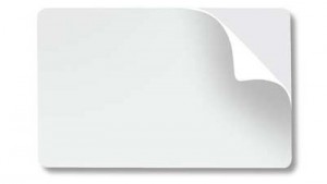 Mylar Adhesive-Back Blank PVC Cards, CR80 10mil