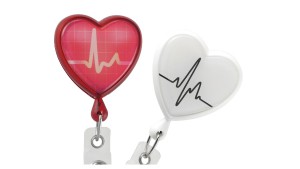 EKG Healthcare Heart Badge Reel – Pack of 25
