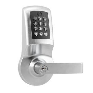 SimpleAccess 800 Series Heavy Commercial Duty WiFi, Card, & PIN Lever Remote Smart Lock  - Silver